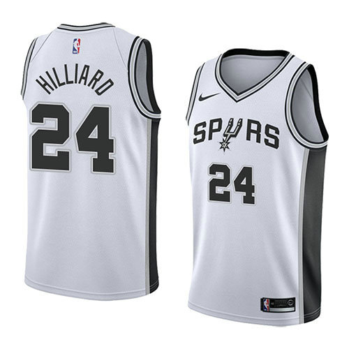 Camiseta baloncesto Darrun Hilliard 24 Association 2018 Blanco San Antonio Spurs Hombre