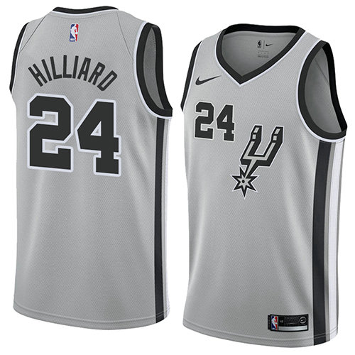 Camiseta baloncesto Darrun Hilliard 24 Statement 2018 Gris San Antonio Spurs Hombre