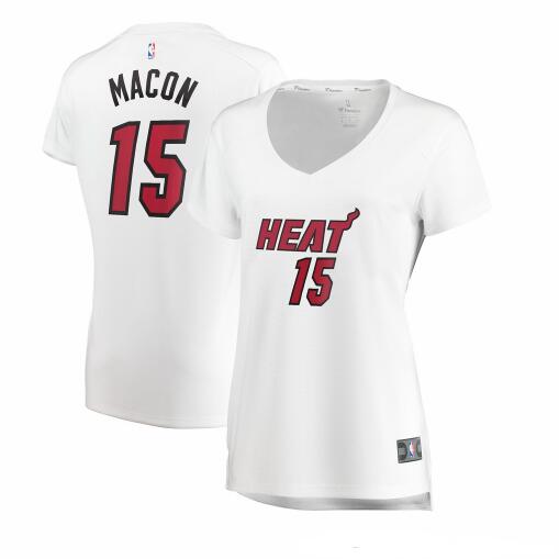 Camiseta baloncesto Daryl Macon 15 association edition Blanco Miami Heat Mujer