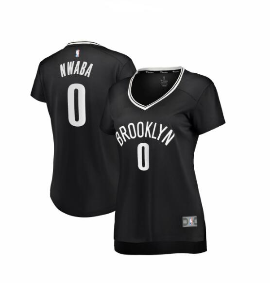Camiseta baloncesto David Nwaba 0 icon edition Negro Brooklyn Nets Mujer