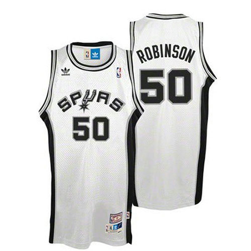 Camiseta baloncesto David Robinson 50 Retro Blanco San Antonio Spurs Hombre