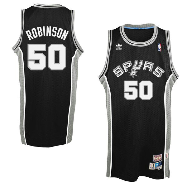 Camiseta baloncesto David Robinson 50 adidas Classics Swingman Negro San Antonio Spurs Hombre