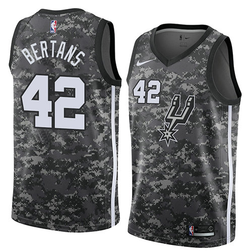 Camiseta baloncesto Davis Bertans 42 Ciudad 2018 Gris San Antonio Spurs Hombre