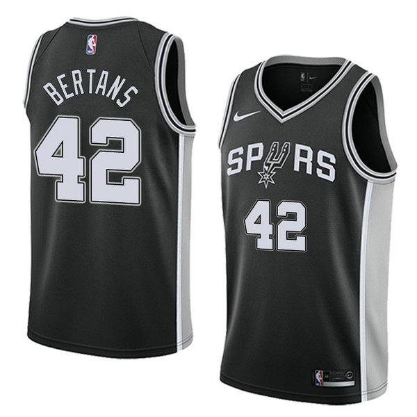 Camiseta baloncesto Davis Bertans 42 Icon 2018 Negro San Antonio Spurs Hombre