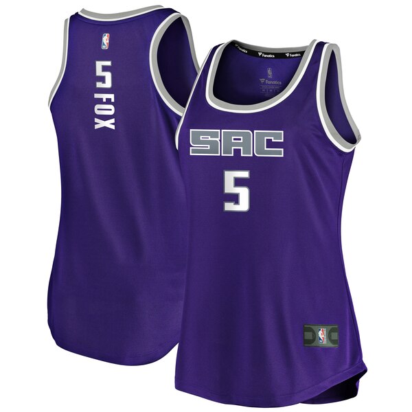 Camiseta baloncesto De'Aaron Fox 5 icon edition Púrpura Sacramento Kings Mujer