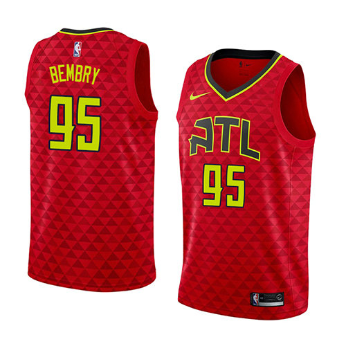 Camiseta baloncesto DeAndre' Bembry 95 Statement 2018 Rojo Atlanta Hawks Hombre