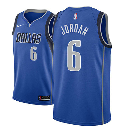 Camiseta baloncesto DeAndre Jordan 6 Icon 2018 Azul Dallas Mavericks Hombre