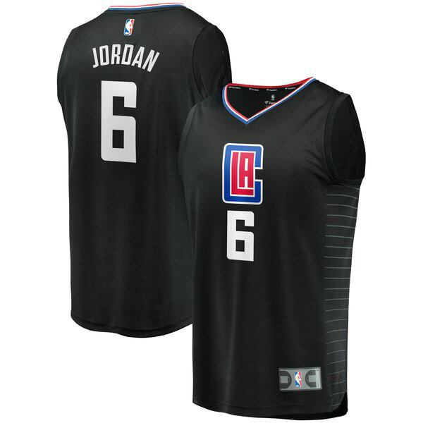 Camiseta baloncesto DeAndre Jordan 6 Statement Edition Negro Los Angeles Clippers Nino