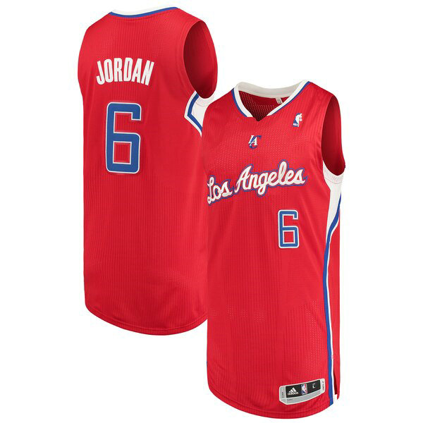 Camiseta baloncesto DeAndre Jordan 6 adidas Rojo Los Angeles Clippers Hombre