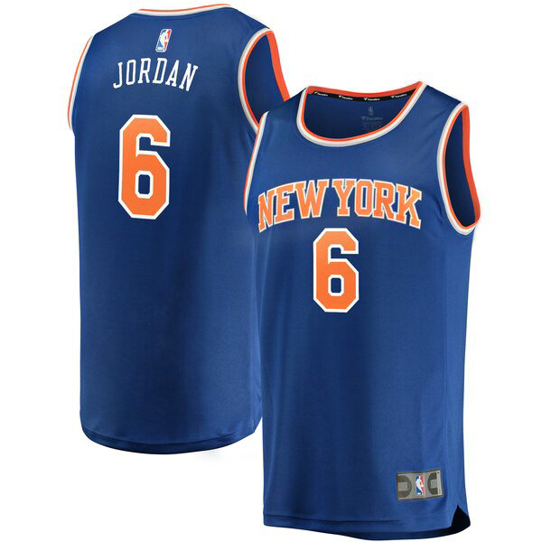 Camiseta baloncesto DeAndre Jordan 6 icon edition Azul New York Knicks Hombre