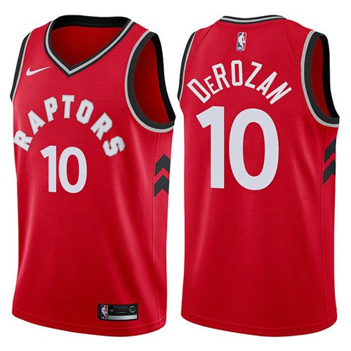 Camiseta baloncesto DeMar DeRozan 10 2017-18 Rojo Toronto Raptors Hombre