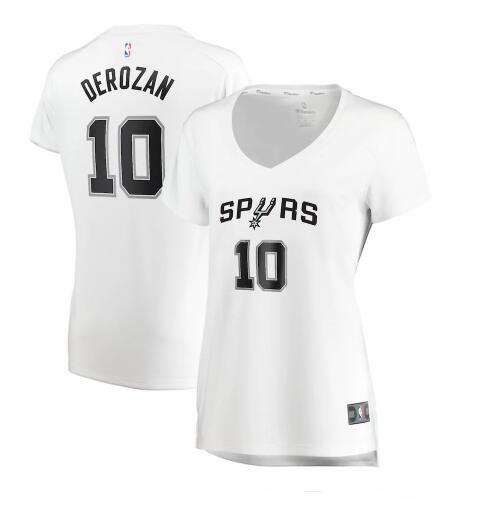 Camiseta baloncesto DeMar DeRozan 10 association edition Blanco San Antonio Spurs Mujer