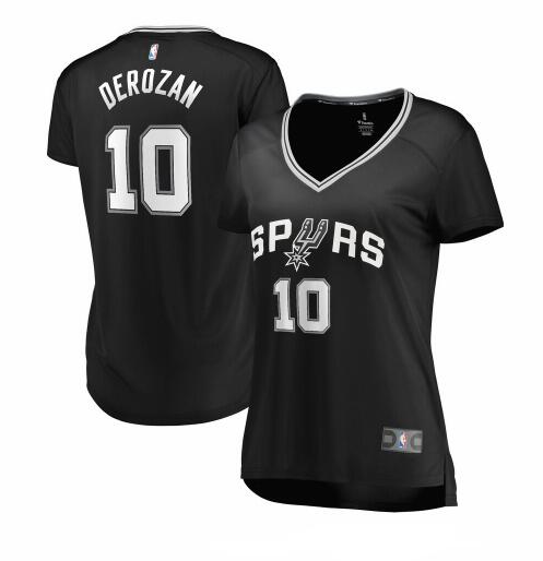 Camiseta baloncesto DeMar DeRozan 10 icon edition Negro San Antonio Spurs Mujer