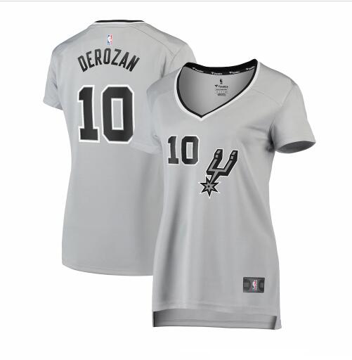 Camiseta baloncesto DeMar DeRozan 10 statement edition Gris San Antonio Spurs Mujer