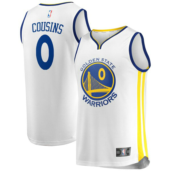 Camiseta baloncesto DeMarcus Cousins 0 Association Edition Blanco Golden State Warriors Hombre