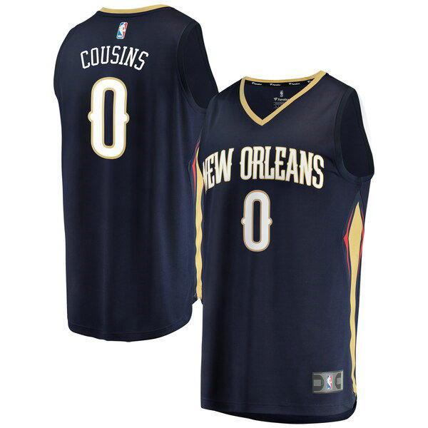 Camiseta baloncesto DeMarcus Cousins 0 Icon Edition Armada New Orleans Pelicans Hombre
