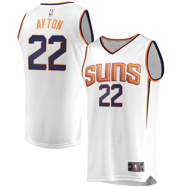 Camiseta baloncesto Deandre Ayton 22 Association Edition Blanco Phoenix Suns Hombre