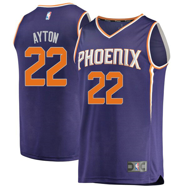 Camiseta baloncesto Deandre Ayton 22 Icon Edition Púrpura Phoenix Suns Hombre