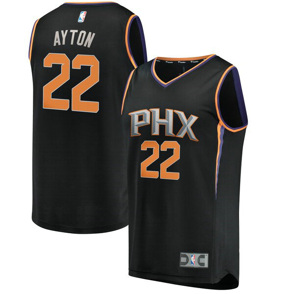 Camiseta baloncesto Deandre Ayton 22 Statement Edition Negro Phoenix Suns Hombre