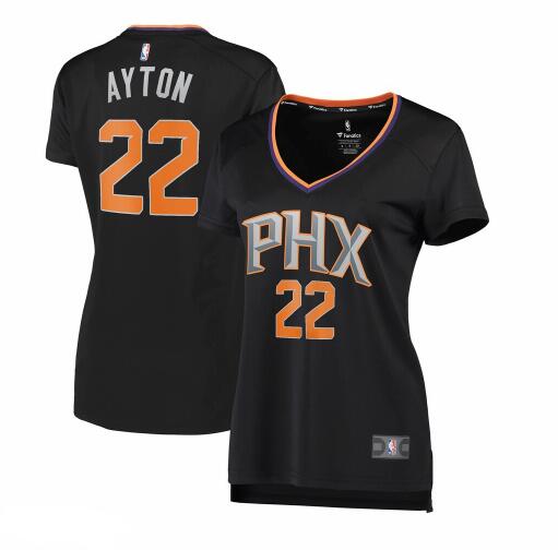 Camiseta baloncesto Deandre Ayton 22 statement edition Negro Phoenix Suns Mujer