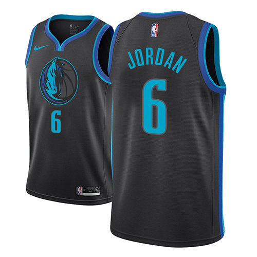 Camiseta baloncesto Deandre Jordan 6 Ciudad 2018-19 Azul Dallas Mavericks Hombre