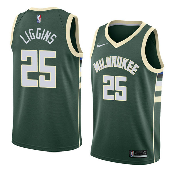 Camiseta baloncesto Deandre Liggins 25 Icon 2018 Verde Milwaukee Bucks Hombre
