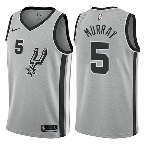 Camiseta baloncesto Dejounte Murray 5 Statement 2017-18 Gris San Antonio Spurs Hombre