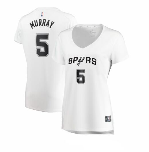 Camiseta baloncesto Dejounte Murray 5 association edition Blanco San Antonio Spurs Mujer