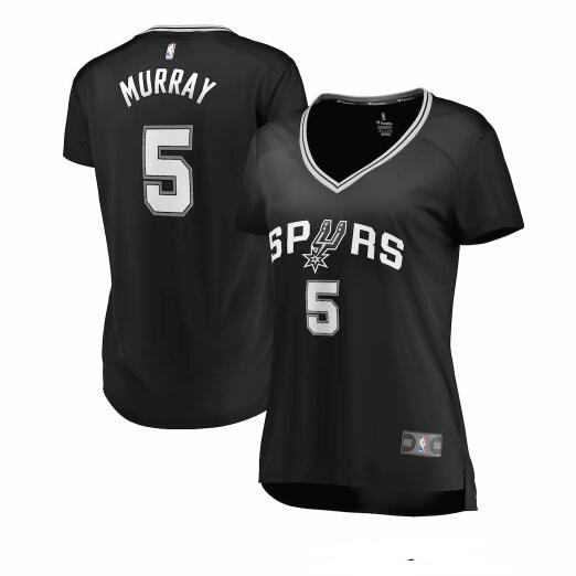 Camiseta baloncesto Dejounte Murray 5 icon edition Negro San Antonio Spurs Mujer