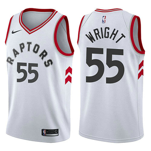Camiseta baloncesto Delon Wright 55 Association 2017-18 Blanco Toronto Raptors Hombre
