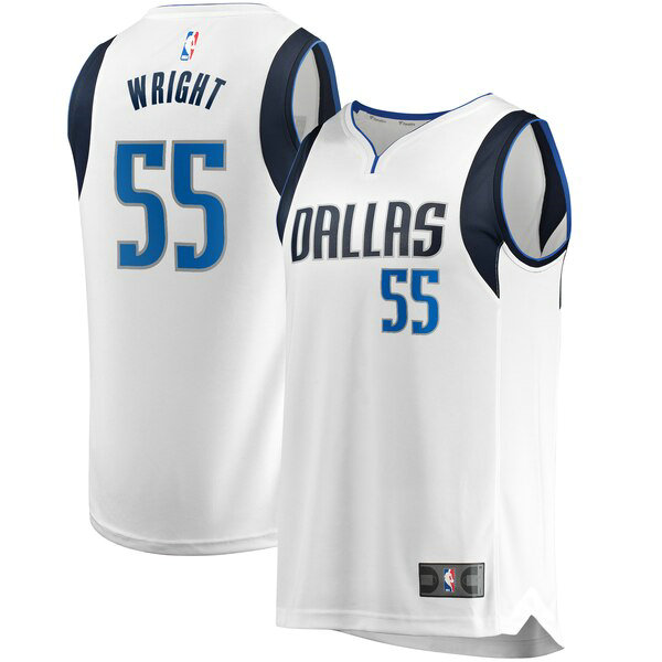 Camiseta baloncesto Delon Wright 55 Association Edition Blanco Dallas Mavericks Hombre