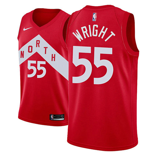 Camiseta baloncesto Delon Wright 55 Earned 2018-19 Rojo Toronto Raptors Hombre