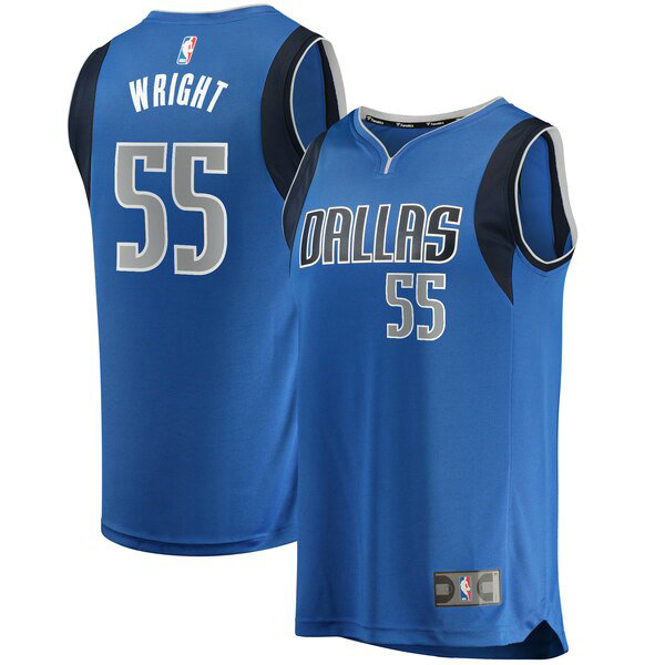 Camiseta baloncesto Delon Wright 55 Icon Edition Blanco Dallas Mavericks Hombre