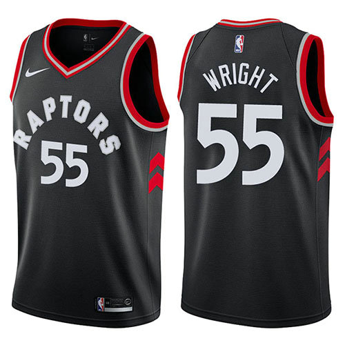 Camiseta baloncesto Delon Wright 55 Statement 2017-18 Negro Toronto Raptors Hombre
