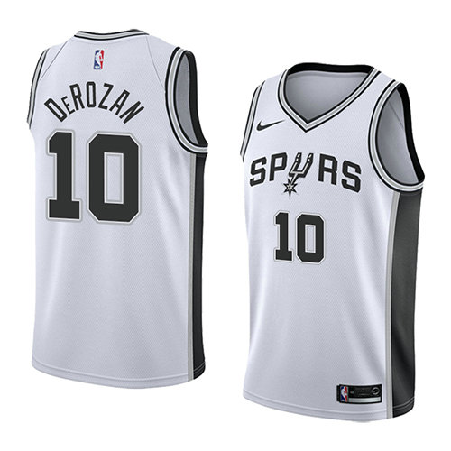 Camiseta baloncesto Demar DeRozan 10 Association 2018 Blanco San Antonio Spurs Hombre