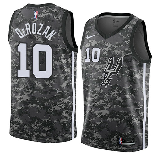 Camiseta baloncesto Demar DeRozan 10 Ciudad 2018-19 Gris San Antonio Spurs Hombre