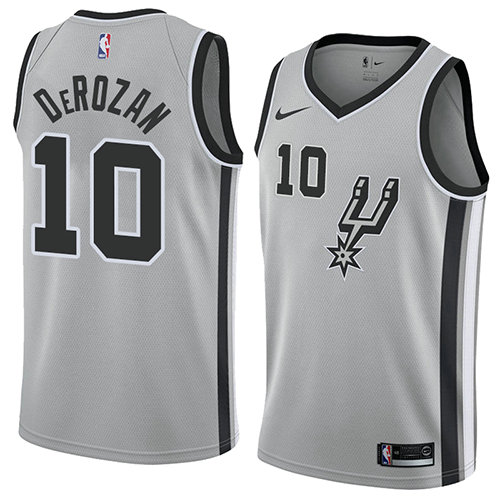 Camiseta baloncesto Demar DeRozan 10 Statement 2018 Gris San Antonio Spurs Hombre