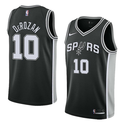 Camiseta baloncesto Demar Derozan 10 Icon 2017-18 Negro San Antonio Spurs Hombre