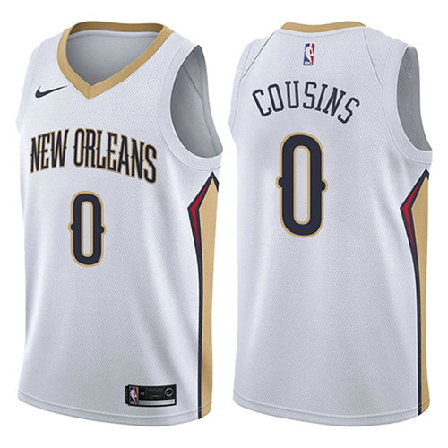 Camiseta baloncesto Demarcus Cousins 0 Association 2017-18 Blanco New Orleans Pelicans Hombre