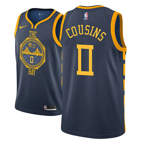 Camiseta baloncesto Demarcus Cousins 0 Ciudad 2018-19 Azul Golden State Warriors Hombre
