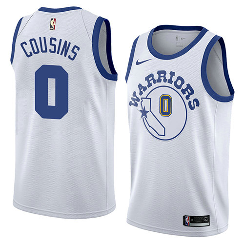 Camiseta baloncesto Demarcus Cousins 0 Hardwood Classic 2018-19 Blanco Golden State Warriors Hombre