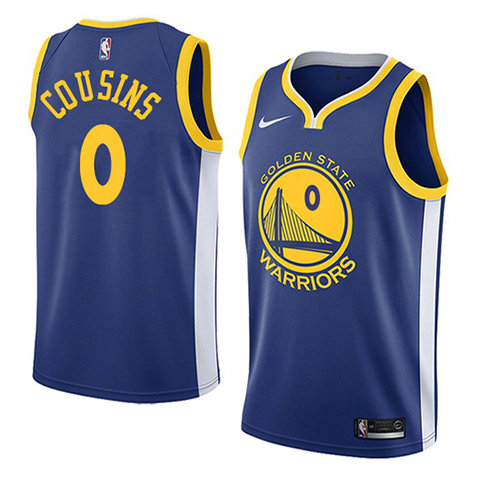 Camiseta baloncesto Demarcus Cousins 0 Icon 2018-19 Azul Golden State Warriors Hombre