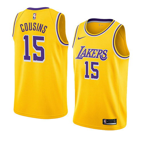 Camiseta baloncesto Demarcus Cousins 15 Icon 2019-20 Amarillo Los Angeles Lakers Hombre