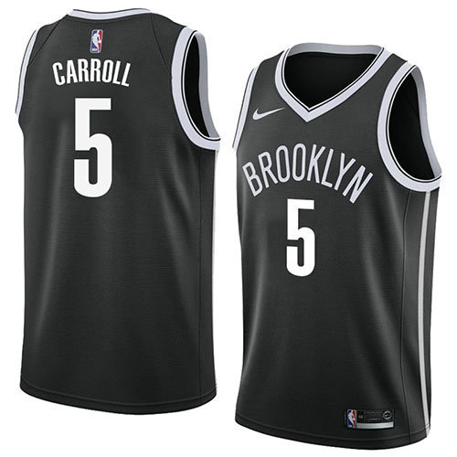 Camiseta baloncesto Demarre Carroll 5 Icon 2018 Negro Brooklyn Nets Hombre
