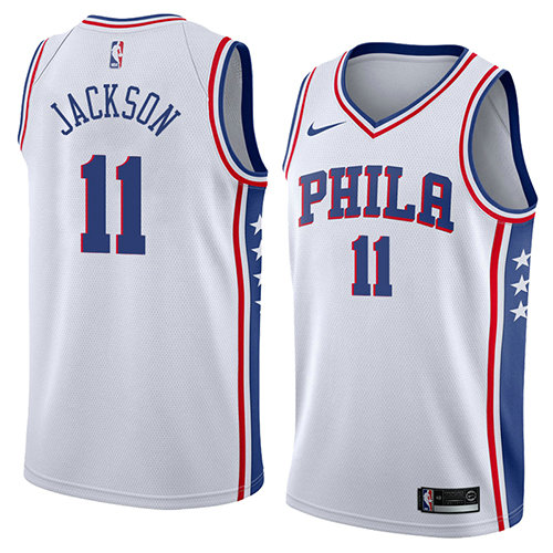 Camiseta baloncesto Demetrius Jackson 11 Association 2018 Blanco Philadelphia 76ers Hombre