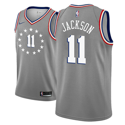 Camiseta baloncesto Demetrius Jackson 11 Ciudad 2018-19 Gris Philadelphia 76ers Hombre