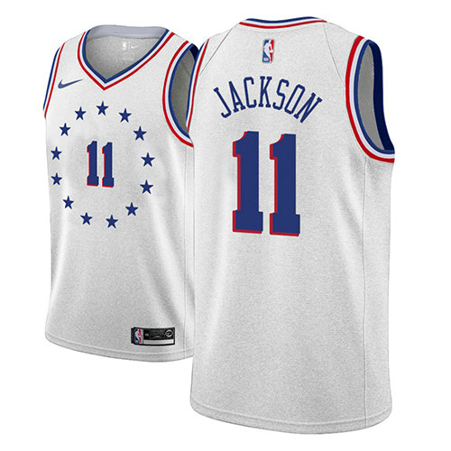 Camiseta baloncesto Demetrius Jackson 11 Earned 2018-19 Gris Philadelphia 76ers Hombre