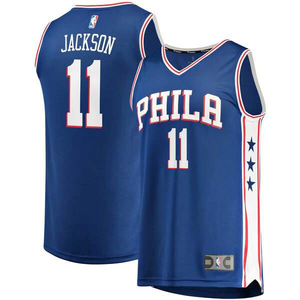 Camiseta baloncesto Demetrius Jackson 11 Icon Edition Azul Philadelphia 76ers Hombre