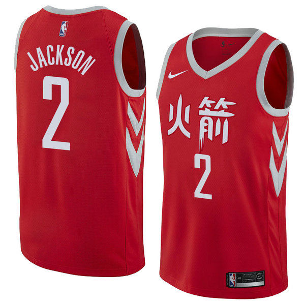 Camiseta baloncesto Demetrius Jackson 2 Ciudad 2018 Rojo Houston Rockets Hombre