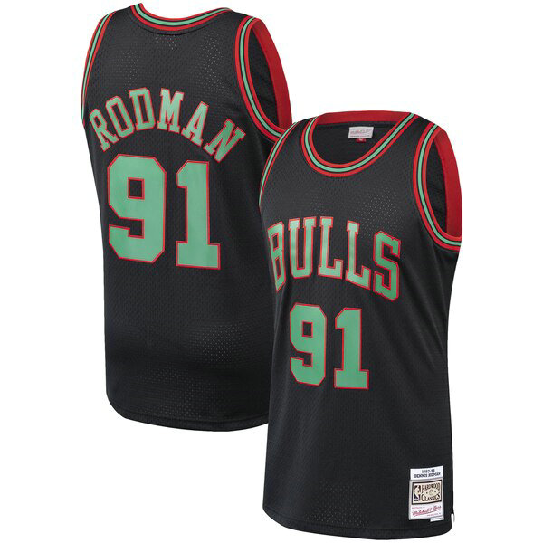 Camiseta baloncesto Dennis Rodman 91 2019 Rojo Chicago Bulls Hombre